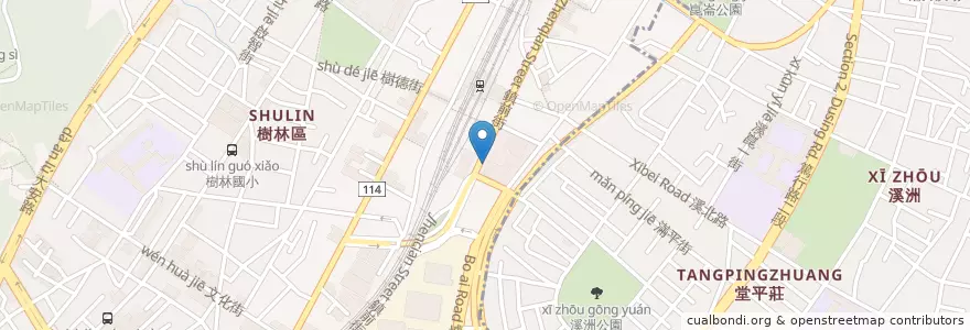 Mapa de ubicacion de 限時普通雙用信筒 en Тайвань, Новый Тайбэй, 樹林區.