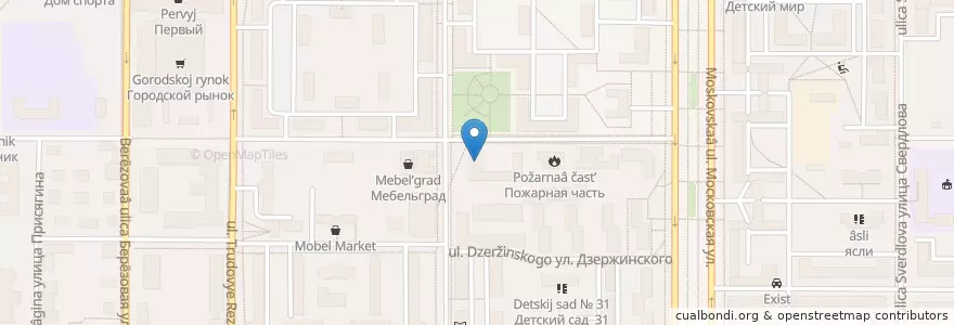 Mapa de ubicacion de лицей «Школа менеджеров» en Rusia, Distrito Federal Central, Óblast De Tula, Городской Округ Новомосковск.