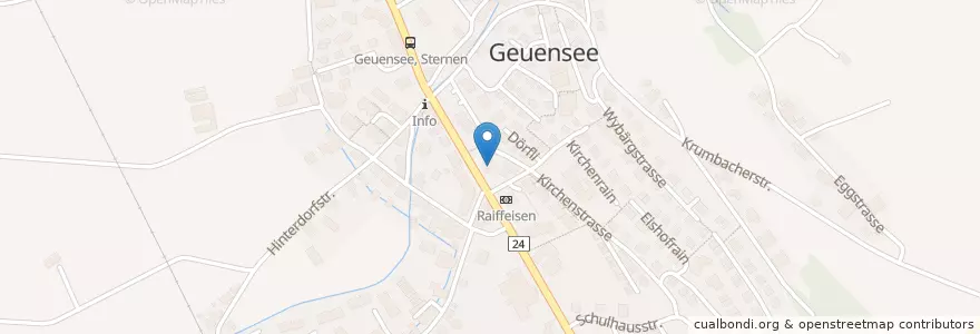 Mapa de ubicacion de Garage Peter en Svizzera, Lucerna, Geuensee.