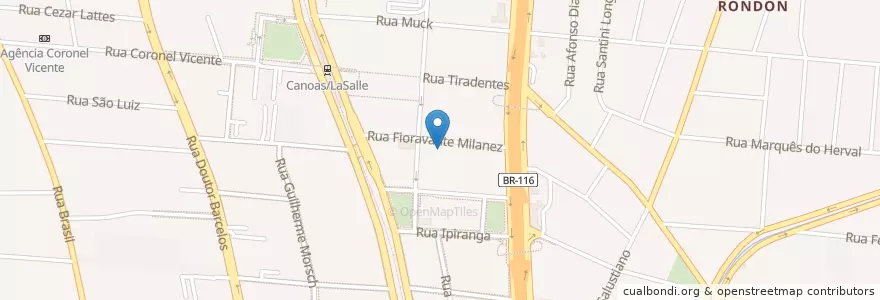 Mapa de ubicacion de Bradesco en Brazil, South Region, Rio Grande Do Sul, Região Geográfica Intermediária De Porto Alegre, Metropolitan Region Of Porto Alegre, Região Geográfica Imediata De Porto Alegre, Canoas.