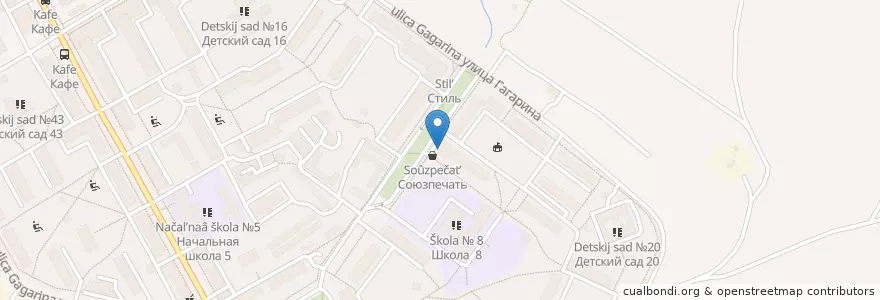 Mapa de ubicacion de Участковый пункт полиции №4 en Rusland, Centraal Federaal District, Oblast Moskou, Городской Округ Чехов.