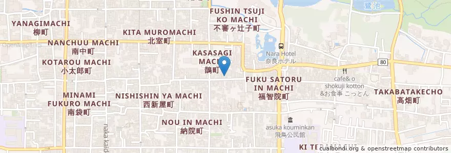 Mapa de ubicacion de セアンジュ en 日本, 奈良県/奈良縣, 奈良市.