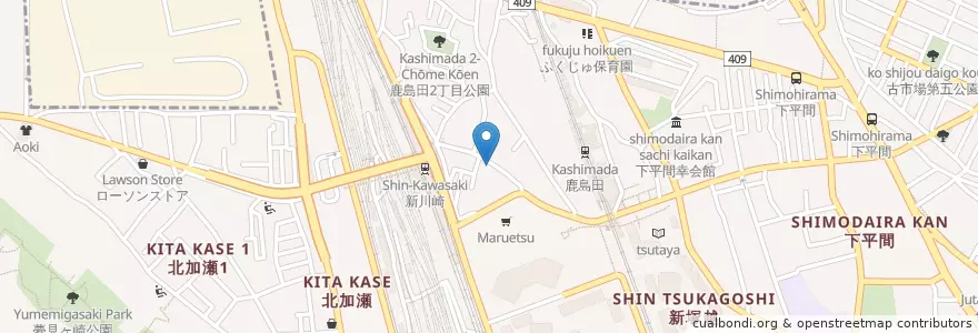 Mapa de ubicacion de とんちゃん en Япония, Канагава, Кавасаки, Саиваи.