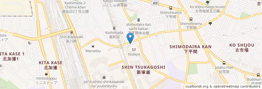 Mapa de ubicacion de doutor en Japonya, 神奈川県, 川崎市, 幸区.