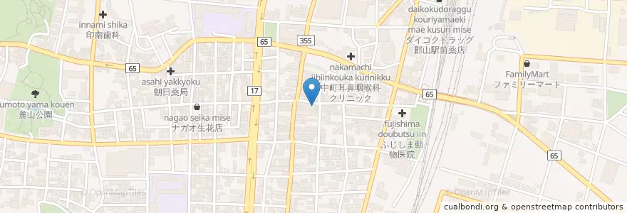 Mapa de ubicacion de 升はん en 일본, 후쿠시마현, 郡山市.