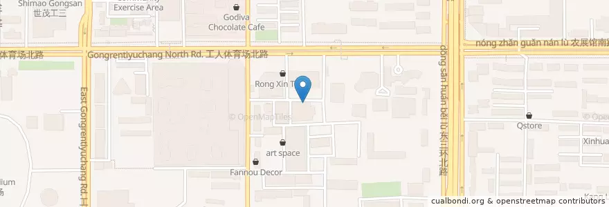 Mapa de ubicacion de Home Plate BBQ en 中国, 北京市, 河北省, 朝阳区 / Chaoyang.