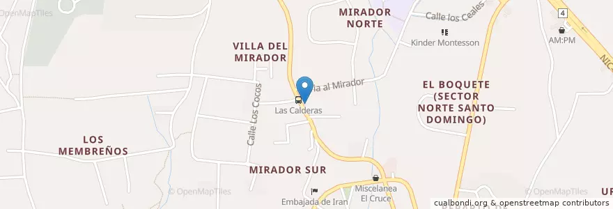 Mapa de ubicacion de Nacatamales Caldera en Nikaragua, Departamento De Managua, Managua (Municipio).