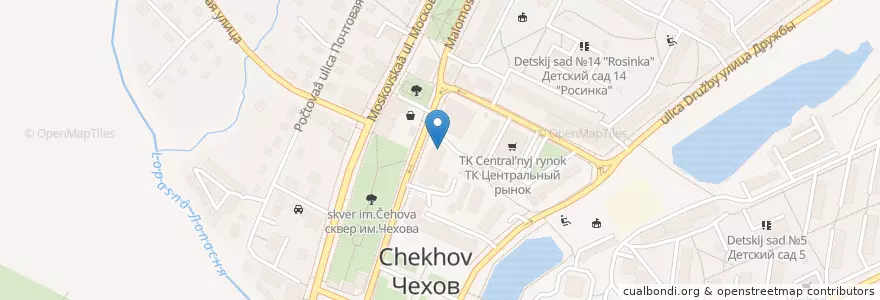 Mapa de ubicacion de ВТБ en روسيا, Центральный Федеральный Округ, محافظة موسكو, Городской Округ Чехов.