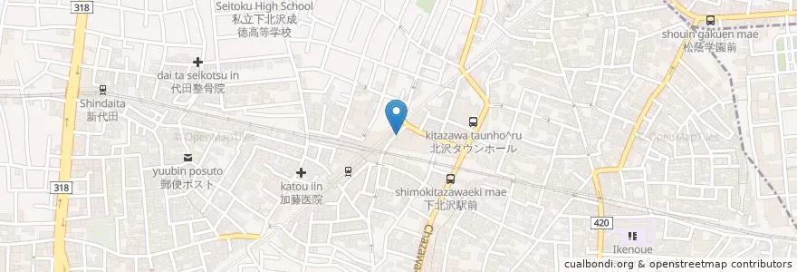 Mapa de ubicacion de 肉汁餃子製作所 en ژاپن, 東京都, 世田谷区.
