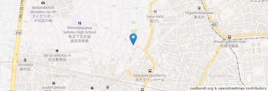 Mapa de ubicacion de しもきた歯科 en 日本, 东京都/東京都, 世田谷区.