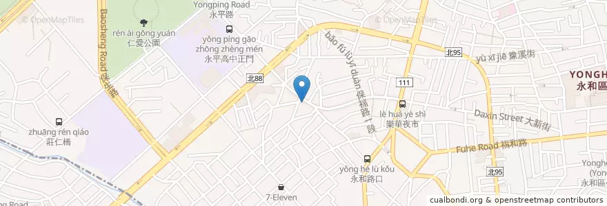 Mapa de ubicacion de 咖哩王子 en Taiwán, Nuevo Taipéi, 永和區.
