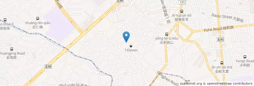 Mapa de ubicacion de 北斗肉圓 en تايوان, تايبيه الجديدة, 永和區.