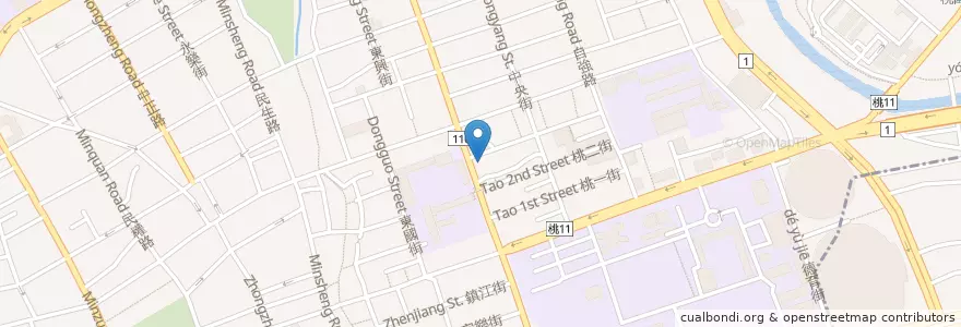 Mapa de ubicacion de 我家牛排 桃園春日店 en تایوان, 桃園市, 桃園區.