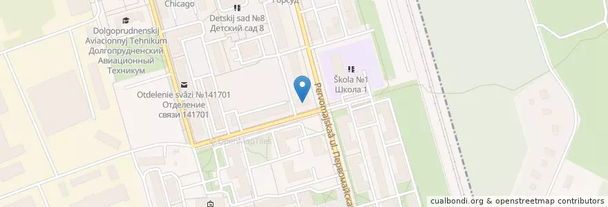 Mapa de ubicacion de Теория Кухня&Bar en Rusland, Centraal Federaal District, Oblast Moskou, Городской Округ Долгопрудный.