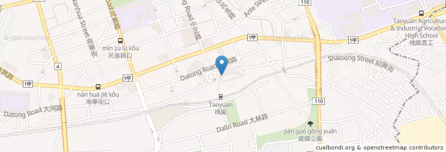 Mapa de ubicacion de 麥當勞 en Taiwan, Taoyuan, Taoyuan.
