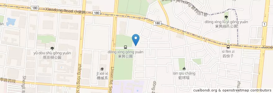 Mapa de ubicacion de 小約翰 en 타이완, 타이난 시, 베이구.