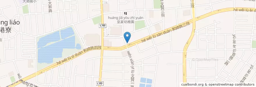 Mapa de ubicacion de 和家安復健科診所 en Tayvan, 臺南市, 北區.