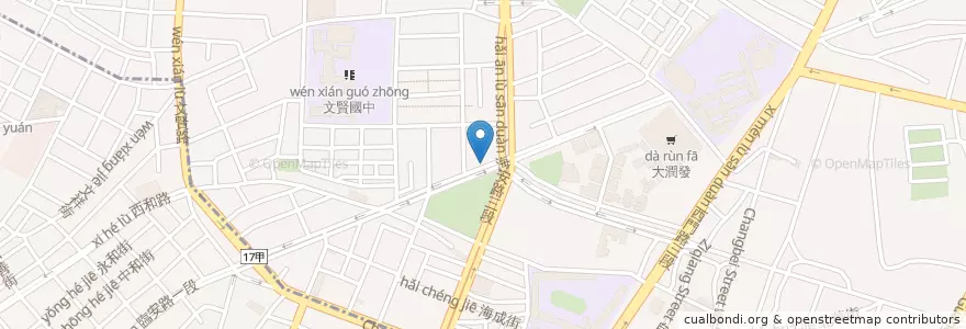 Mapa de ubicacion de 長欣復健科診所 en Taiwan, Tainan, Distretto Settentrionale.