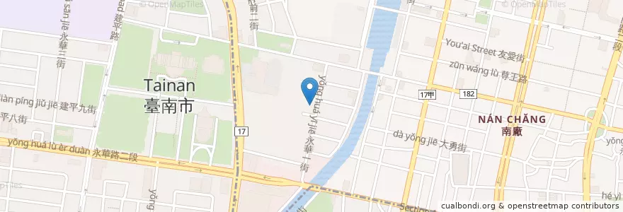 Mapa de ubicacion de 澤康復健科診所 en Taiwan, Tainan, 中西區.