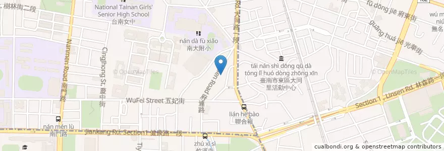 Mapa de ubicacion de 松柏復健科診所 en Tayvan, 臺南市, 中西區.