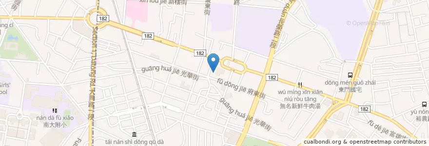 Mapa de ubicacion de 薛澤杰復健科診所 en Taïwan, Tainan, District Est.