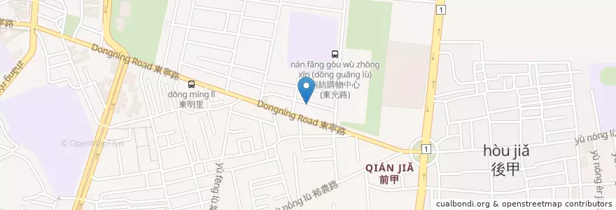 Mapa de ubicacion de 弘恩復健科診所 en تایوان, 臺南市, 東區.