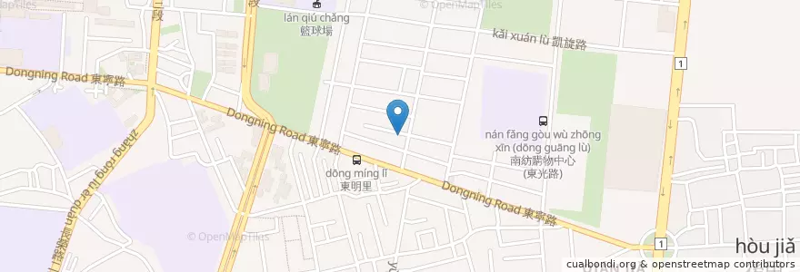 Mapa de ubicacion de 怡安復健科診所 en 臺灣, 臺南市, 東區.