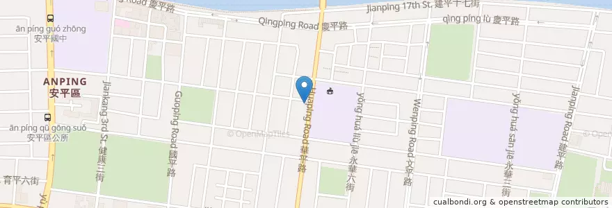 Mapa de ubicacion de 佳暘骨科診所 en 臺灣, 臺南市, 安平區.