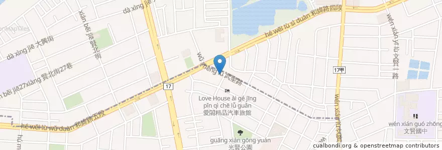 Mapa de ubicacion de 永頤骨外科診所 en Taiwan, Tainan, North District.