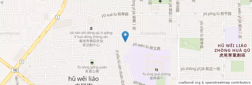 Mapa de ubicacion de 梁中醫診所 en Taïwan, Tainan, District Est.