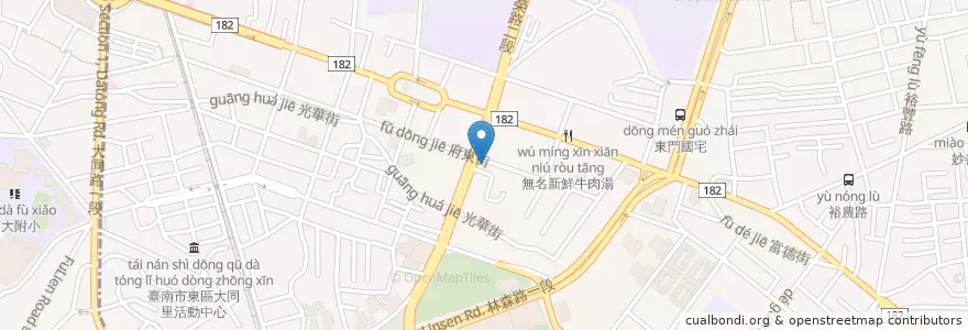Mapa de ubicacion de 易和中醫診所 en Taiwan, Tainan, Distretto Orientale.