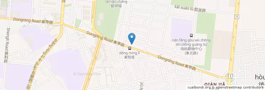 Mapa de ubicacion de 仁安內科中醫診所 en 타이완, 타이난 시, 둥구.