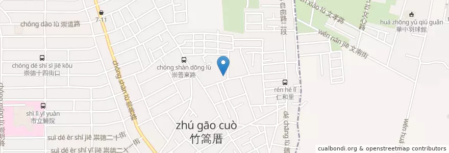 Mapa de ubicacion de 詮諒中醫診所 en 台湾, 台南市, 東区.