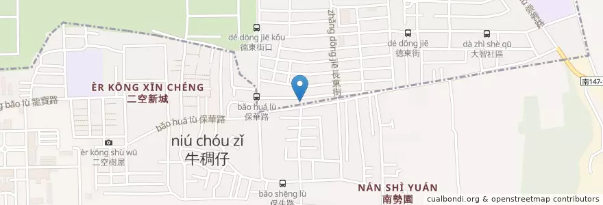 Mapa de ubicacion de 育德中醫診所 en Taiwán, 臺南市, 仁德區.
