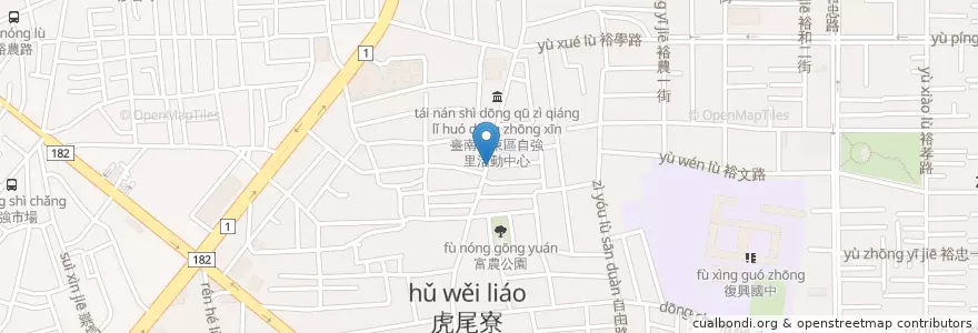 Mapa de ubicacion de 天仁中醫診所 en Taiwan, Tainan, Distretto Orientale.