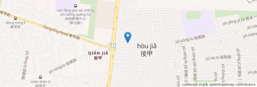 Mapa de ubicacion de 丁慶雄耳鼻喉科診所 en تایوان, 臺南市, 東區.