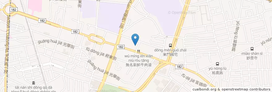 Mapa de ubicacion de 吳志宏中醫診所 en 台湾, 台南市, 東区.