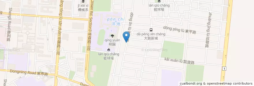 Mapa de ubicacion de 陳秀琴眼科診所 en تايوان, تاينان, 東區.