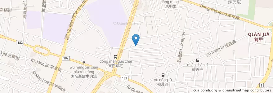 Mapa de ubicacion de 馮榮陞中醫診所 en Taiwan, Tainan, 東區.