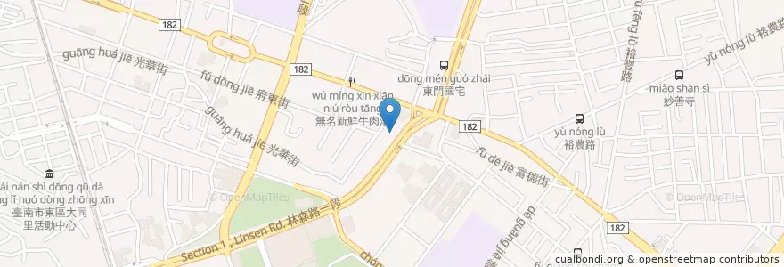 Mapa de ubicacion de 信合美眼科診所 en تايوان, تاينان, 東區.
