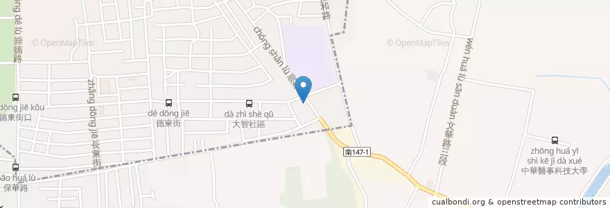 Mapa de ubicacion de 新善中醫診所 en 타이완, 타이난 시, 둥구.