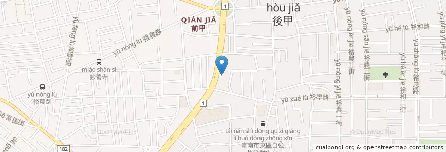 Mapa de ubicacion de 博安中醫診所 en 臺灣, 臺南市, 東區.