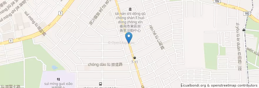 Mapa de ubicacion de 執善中醫診所 en 臺灣, 臺南市, 東區.