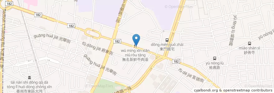 Mapa de ubicacion de 陳眼科耳鼻喉科診所 en 타이완, 타이난 시, 둥구.