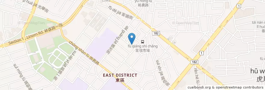 Mapa de ubicacion de 陳煌奇耳鼻喉科診所 en 臺灣, 臺南市, 東區.