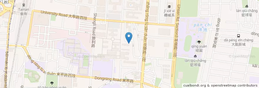 Mapa de ubicacion de 德根中醫診所 en 臺灣, 臺南市, 東區.