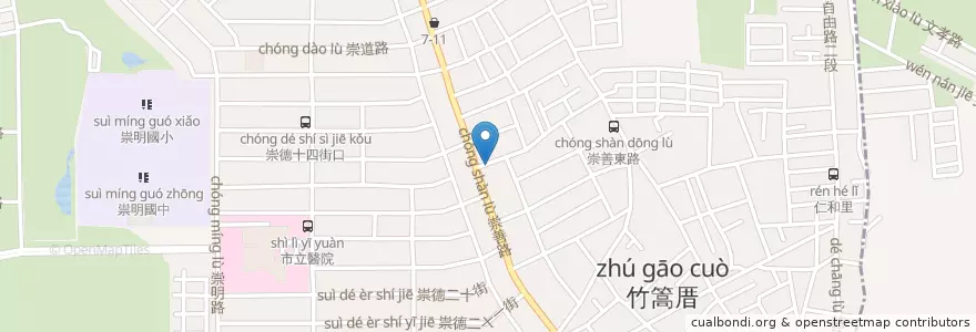 Mapa de ubicacion de 杜侑原耳鼻喉科診所 en تایوان, 臺南市, 東區.
