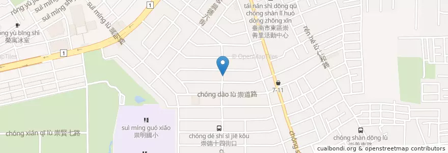 Mapa de ubicacion de 郭碩宗耳鼻喉科診所 en Taiwan, Tainan, 東區.