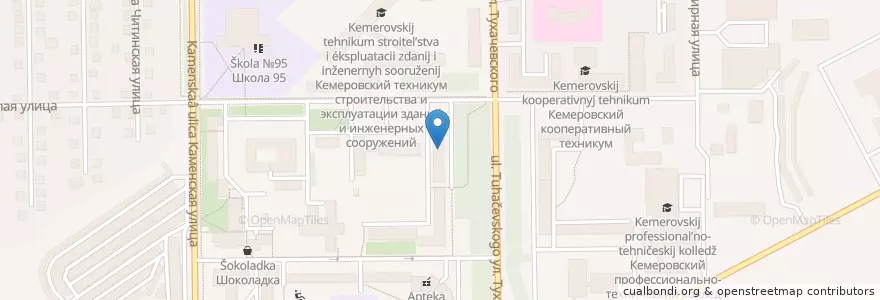 Mapa de ubicacion de Детская клиническая больница №7 en Russia, Siberian Federal District, Kemerovo Oblast, Kemerovsky District, Kemerovo.