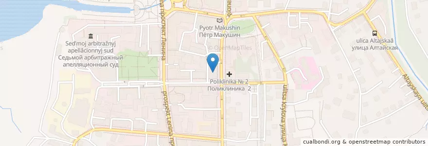 Mapa de ubicacion de Центральные курсы водителей en Russia, Siberian Federal District, Tomsk Oblast, Tomsk Municipal Region, Городской Округ Томск.